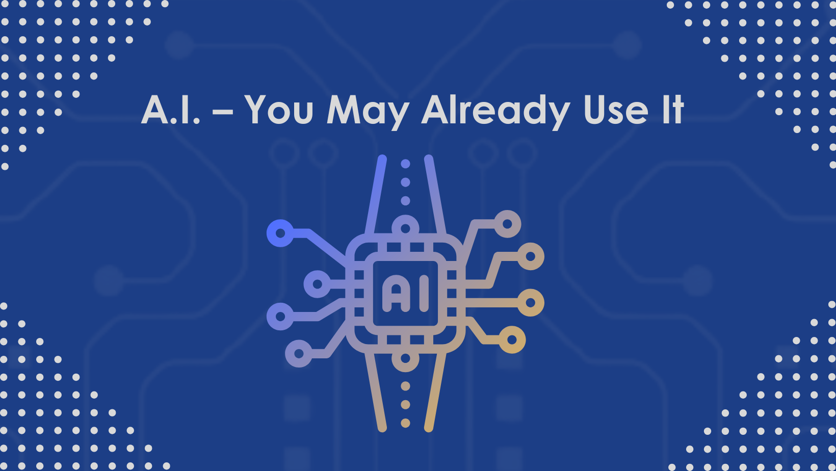 A.I.: What Programs Do You (Already) Use?